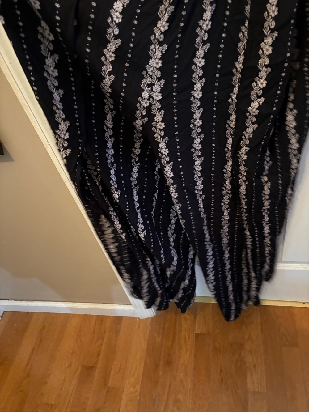 Angie Black Striped Maxi Dress with Spaghetti Straps - Picture 2 of 4